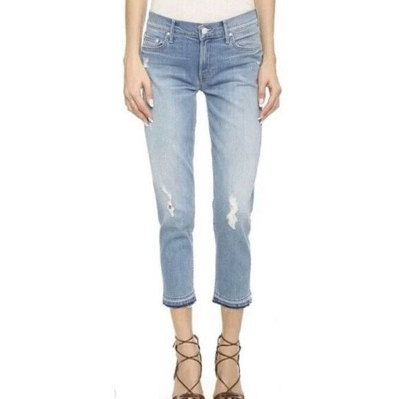 Mother Undone Hem Dropout Jeans in Cliffhanger - Picture 1 of 13
